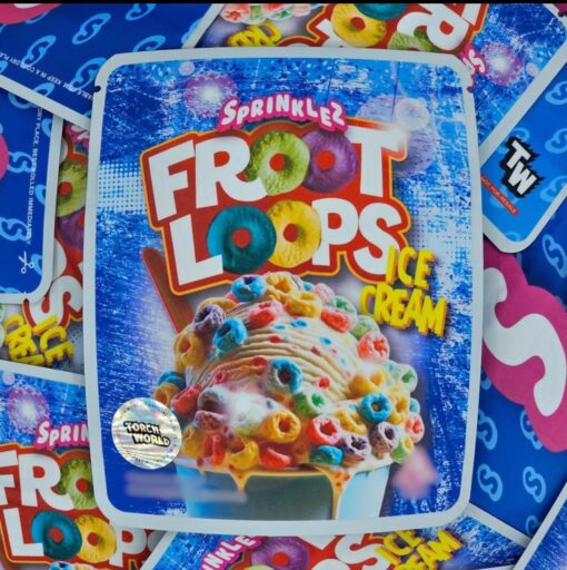 Sprinklez Froot Loops Ice Cream – Fruity Cereal Dessert Edible Sprinklez Froot Loops Ice Cream